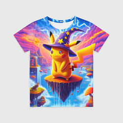 Футболка детская Pikachu in a stargazers hat, цвет: 3D-принт
