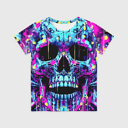 Футболка детская Cool skull sketch - blots, цвет: 3D-принт
