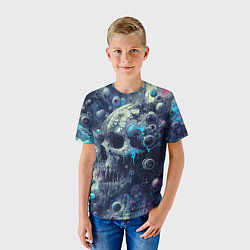 Футболка детская Vanguard compozition with skull - ai art fantasy, цвет: 3D-принт — фото 2