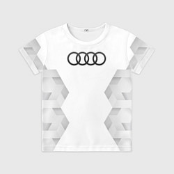 Футболка детская Audi white poly, цвет: 3D-принт