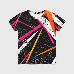 Футболка детская Разноцветные праздничные линии, цвет: 3D-принт