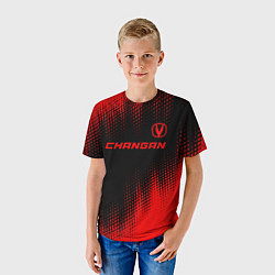 Футболка детская Changan - red gradient посередине, цвет: 3D-принт — фото 2
