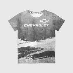 Футболка детская Chevrolet - grey gradient посередине, цвет: 3D-принт