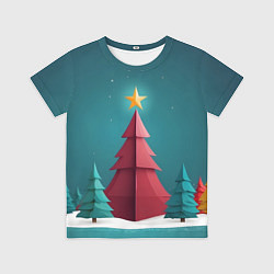 Футболка детская Елка со звездой, цвет: 3D-принт