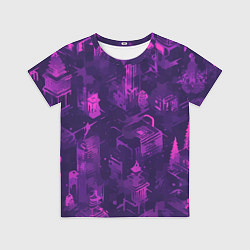 Футболка детская Неоновый городок, цвет: 3D-принт