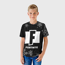 Футболка детская Снежный Fortnite, цвет: 3D-принт — фото 2
