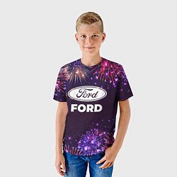 Футболка детская Праздничный Ford, цвет: 3D-принт — фото 2