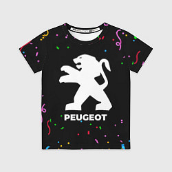 Футболка детская Peugeot конфети, цвет: 3D-принт