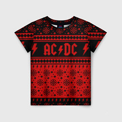 Футболка детская ACDC christmas sweater, цвет: 3D-принт