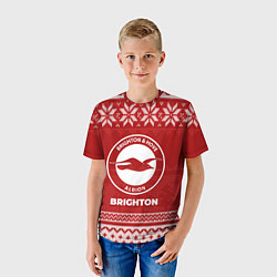 Футболка детская Новогодний Brighton, цвет: 3D-принт — фото 2