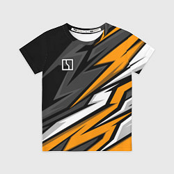 Футболка детская Zeekr - orange colors, цвет: 3D-принт