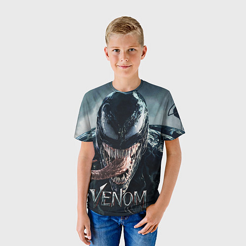 Детская футболка Venom head with tongue / 3D-принт – фото 3