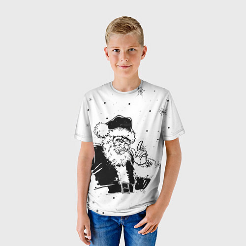 Детская футболка Дед мороз добрый / 3D-принт – фото 3