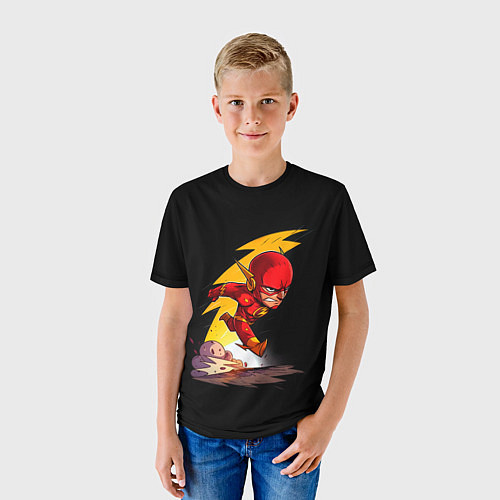 Детская футболка Chibi Flash / 3D-принт – фото 3