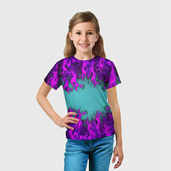Футболка детская Фиолетовое пламя, цвет: 3D-принт — фото 2
