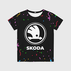 Футболка детская Skoda конфети, цвет: 3D-принт