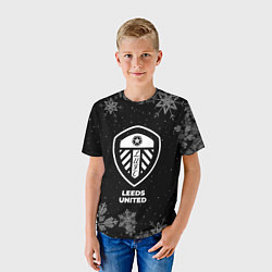 Футболка детская Снежный Leeds United, цвет: 3D-принт — фото 2