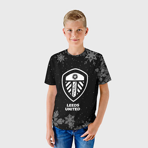 Детская футболка Снежный Leeds United / 3D-принт – фото 3