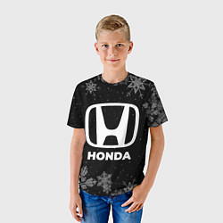 Футболка детская Снежный Honda, цвет: 3D-принт — фото 2