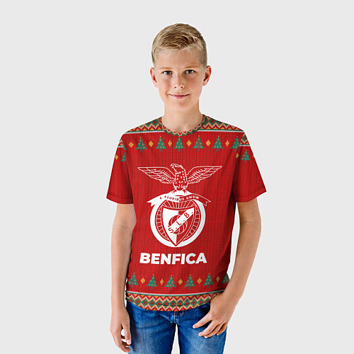 Детская футболка Benfica new year / 3D-принт – фото 3