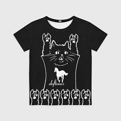 Футболка детская Deftones: cat rock, цвет: 3D-принт