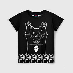 Футболка детская Rage Against the Machine: cat rock, цвет: 3D-принт