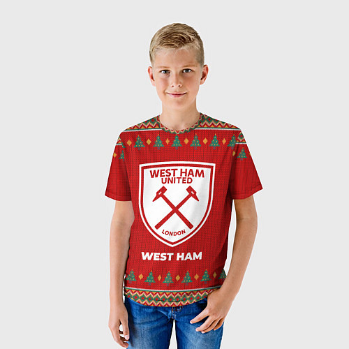 Детская футболка West Ham new year / 3D-принт – фото 3