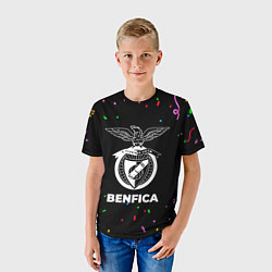 Футболка детская Benfica конфети, цвет: 3D-принт — фото 2