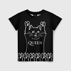 Футболка детская Queen: cat rock, цвет: 3D-принт