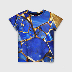 Футболка детская A gold mineral in a blue stone, цвет: 3D-принт
