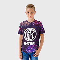 Футболка детская Праздничный Inter, цвет: 3D-принт — фото 2