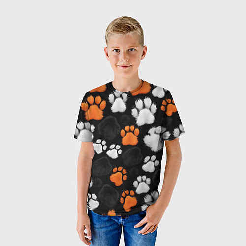 Детская футболка Мохнатые лапки / 3D-принт – фото 3