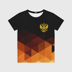 Футболка детская Герб России геометрия, цвет: 3D-принт