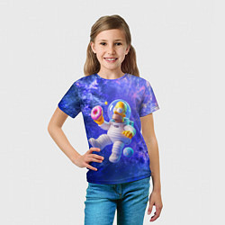 Футболка детская Homer Simpson is a brave astronaut, цвет: 3D-принт — фото 2