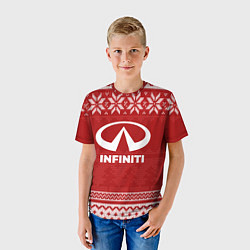 Футболка детская Новогодний Infiniti, цвет: 3D-принт — фото 2