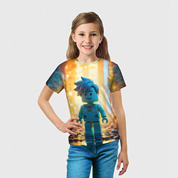 Футболка детская Роблокс таинственный человечек, цвет: 3D-принт — фото 2