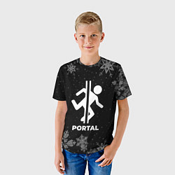 Футболка детская Снежный Portal, цвет: 3D-принт — фото 2