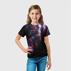 Футболка детская Неоновая психоделика абстракция, цвет: 3D-принт — фото 2