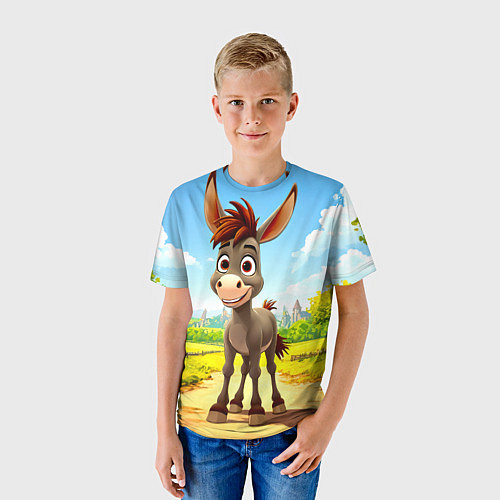 Детская футболка Ослик / 3D-принт – фото 3