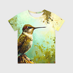 Футболка детская Колибри птичка, цвет: 3D-принт