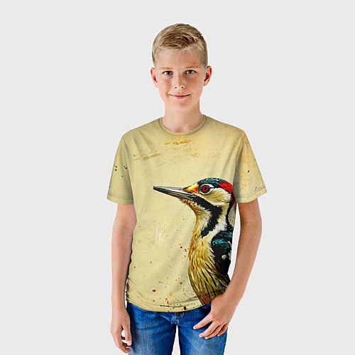 Детская футболка Большой дятел / 3D-принт – фото 3