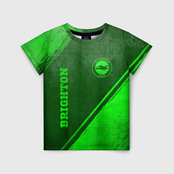 Футболка детская Brighton - green gradient вертикально, цвет: 3D-принт