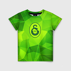 Футболка детская Galatasaray green poly, цвет: 3D-принт