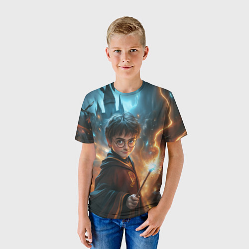 Детская футболка Гарри Поттер с волшебной палочкой / 3D-принт – фото 3