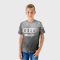 Футболка детская Audi - grey gradient, цвет: 3D-принт — фото 2