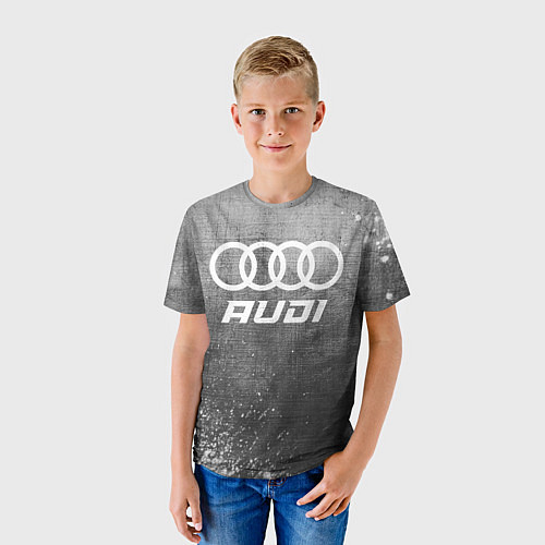 Детская футболка Audi - grey gradient / 3D-принт – фото 3