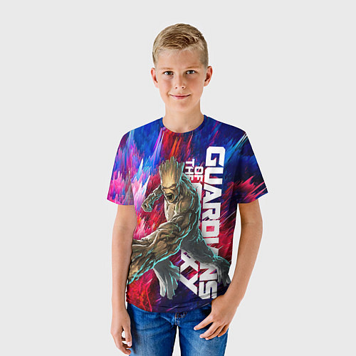 Детская футболка Guardians of the galaxy - Groot and Rocket / 3D-принт – фото 3