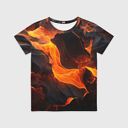 Футболка детская Огонь и лава - текстура, цвет: 3D-принт