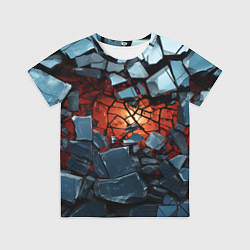 Футболка детская Разбиты камни в текстуре, цвет: 3D-принт