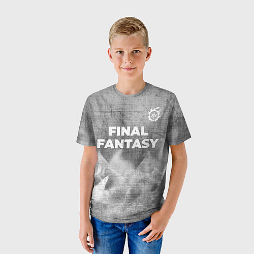 Детская футболка Final Fantasy - grey gradient посередине / 3D-принт – фото 3